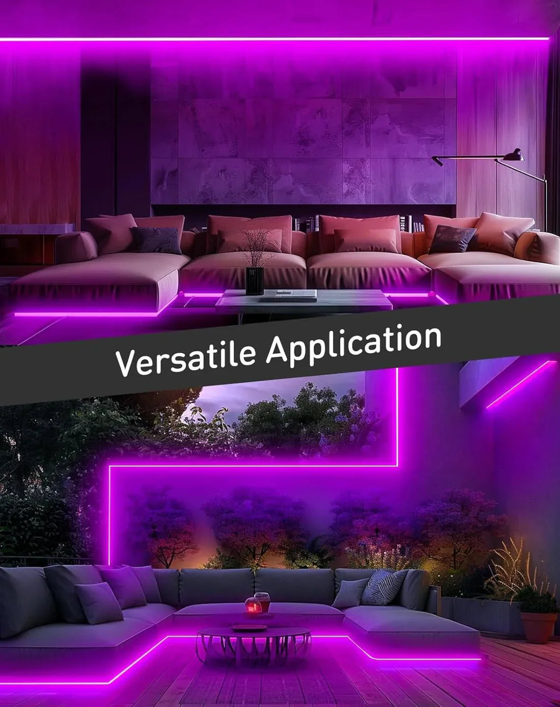110V Purple LED Neon Rope Light, Energy Efficient - Lumens Depot