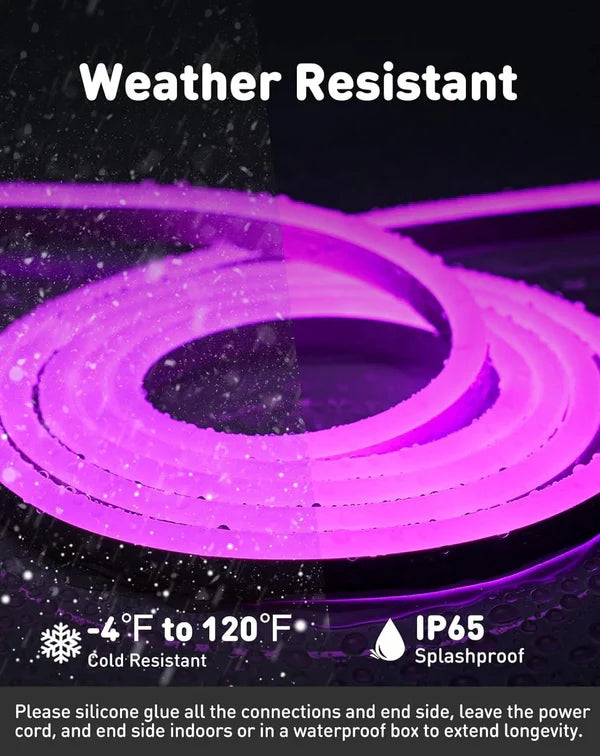 110V Purple LED Neon Rope Light, Energy Efficient - Lumens Depot