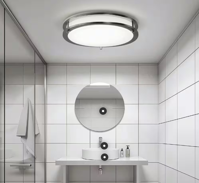 14" Dual-Ring LED Flush Mount Light with 5CCT Adjustable Selector - Lumens Depot