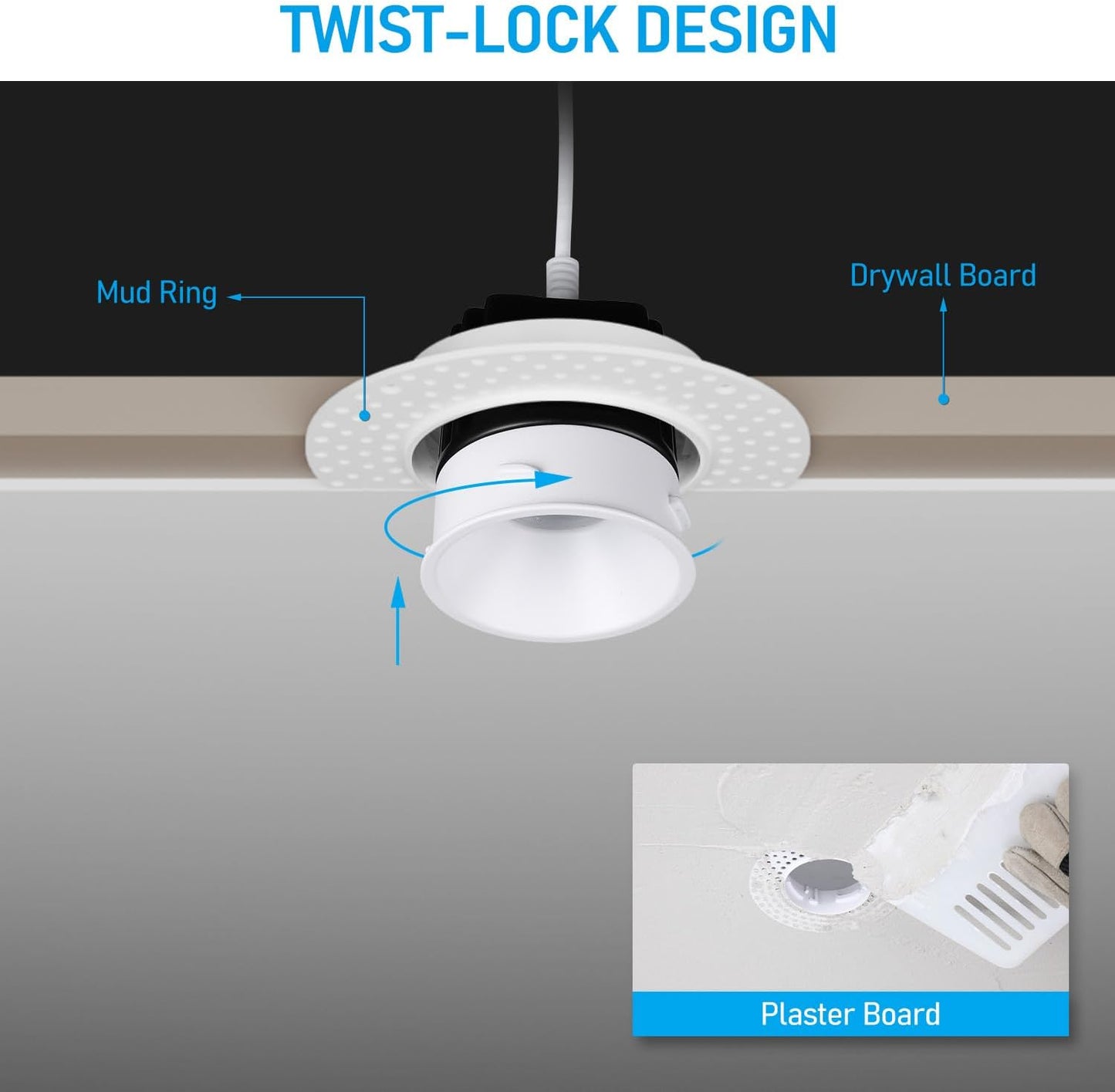 LED Recessed Downlight, 13W, 800LM, 5000K Color Temperature, Dimmable, CRI 90+, ETL/Energy Star/T24, 120 VAC - Lumens Depot