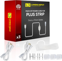 110V Extra Power Cord Pack for 7x17mm Double Row Plus LED Strip