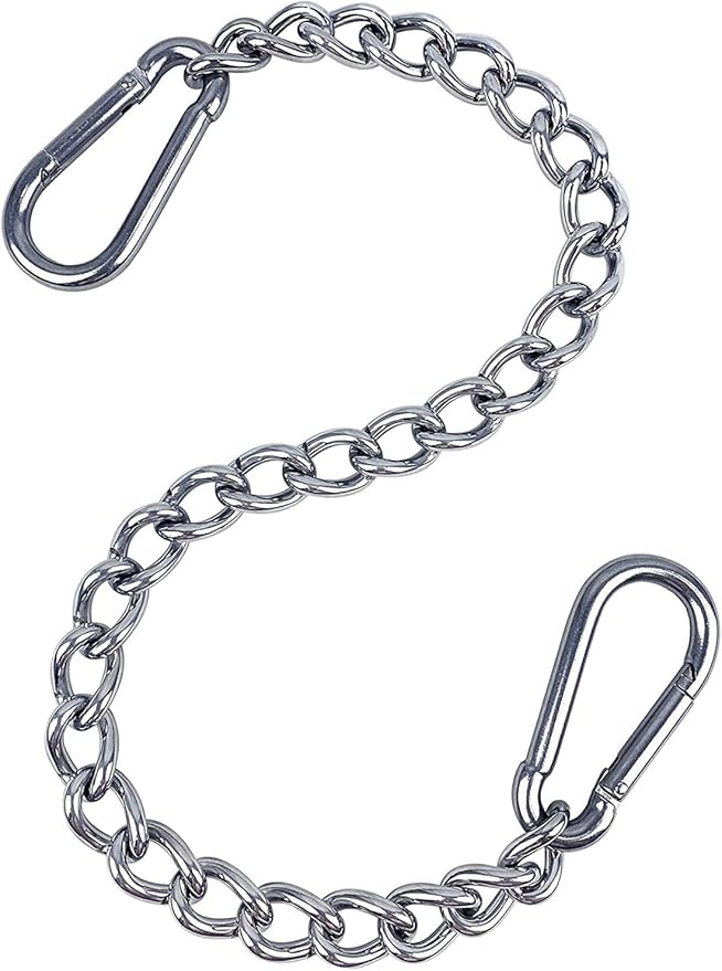 1.6ft Stainless Steel Hanging Chains with Carabiners – Secure Mounting Kit for UFO High Bay Lights - Lumens Depot