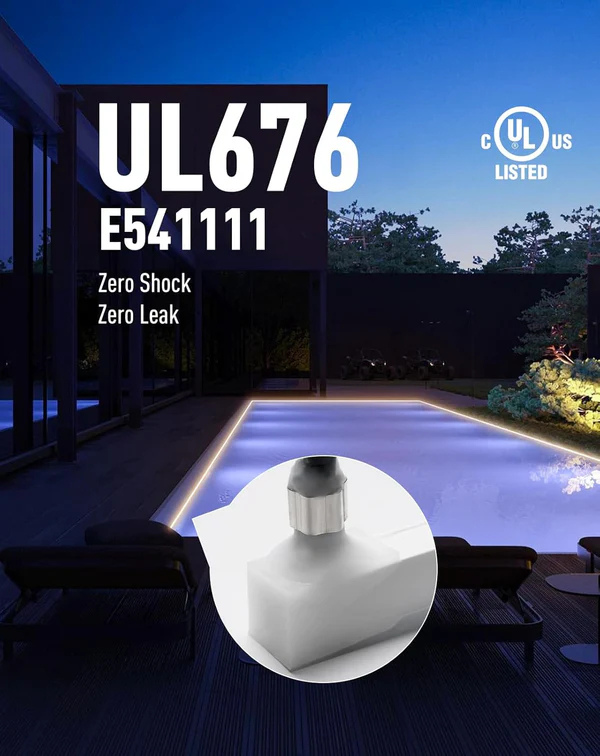 24V IP68 Underwater Led Strip Lights Submersible Warm White Neon Up to 9.84ft Depth