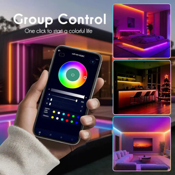 24V IP68 Waterproof RGBIC LED Strip Light With APP Control & Music Sync