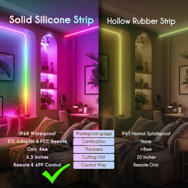 24V IP68 Waterproof RGBIC LED Strip Light With APP Control & Music Sync