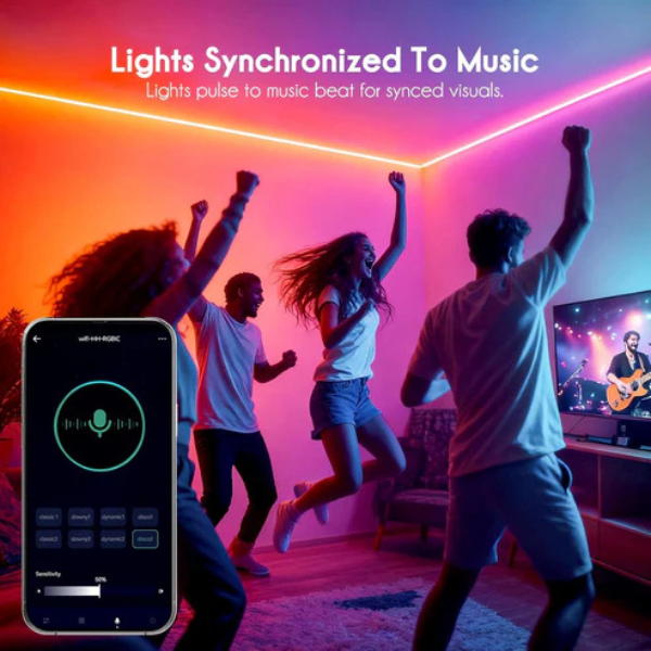 24V IP68 Waterproof RGBIC LED Strip Light With APP Control & Music Sync