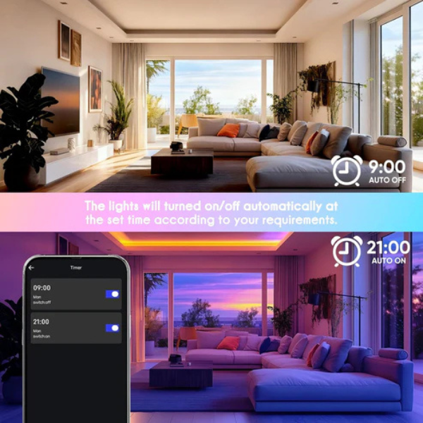 24V IP68 Waterproof RGBIC LED Strip Light With APP Control & Music Sync
