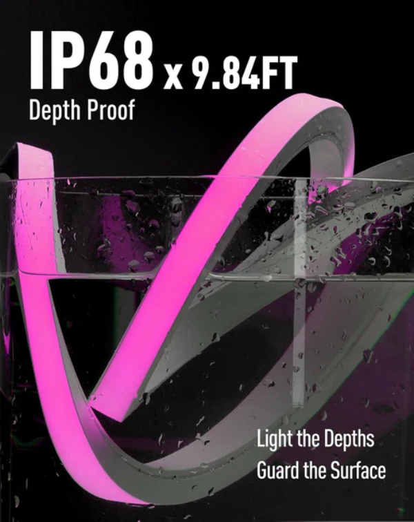 24V IP68 RGB Led Strip Lights Submersible RGB Neon Use Up to 9.84ft Depth