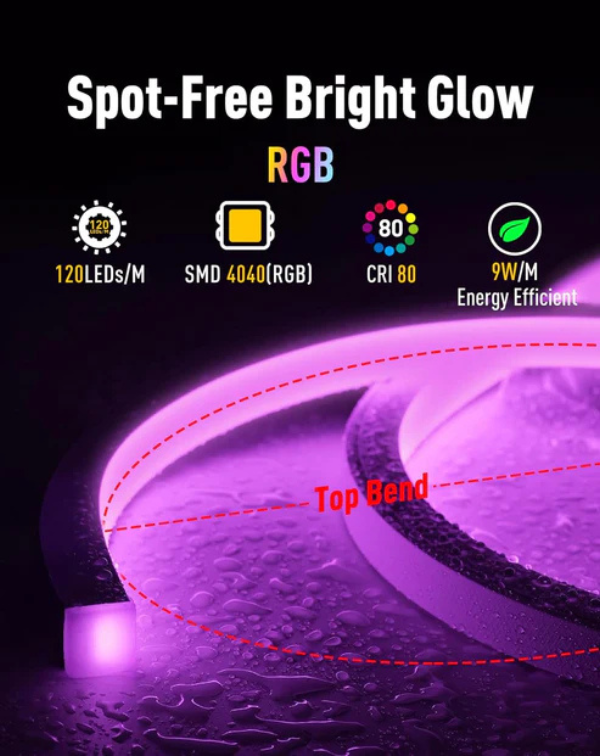 24V IP68 RGB Led Strip Lights Submersible RGB Neon Use Up to 9.84ft Depth