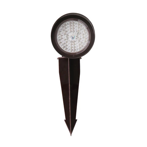 2nd Gen 25W LED Landscape Light - 3375 Lumens - 3000K-5000K CCT Adjustable - 120-277V - Ground Stake Mount - Bronze Housing - Lumens Depot
