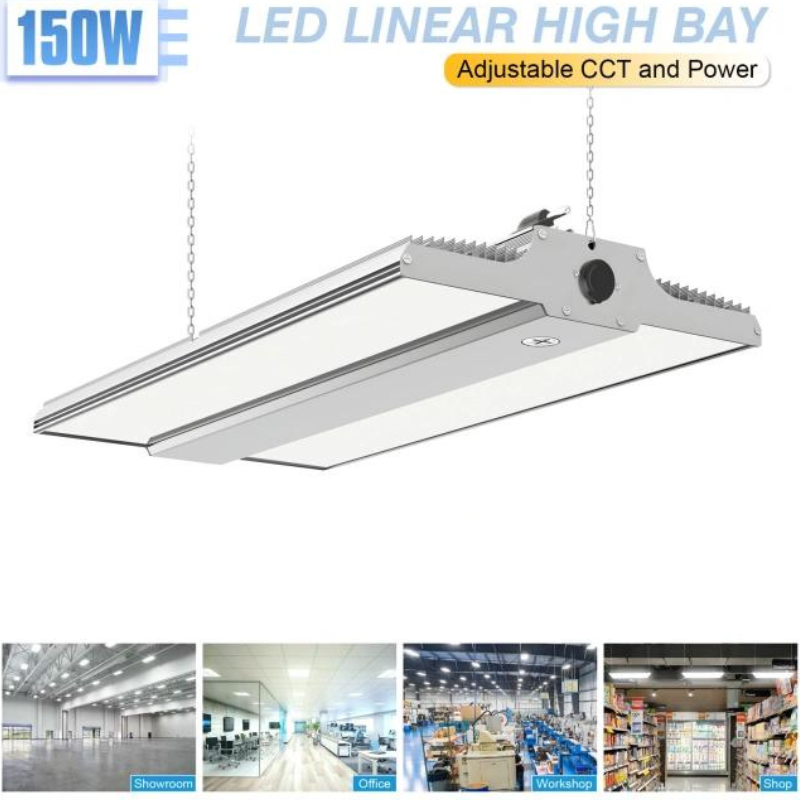 LED Linear High Bay Light, 1.2ft, 150W/120W/90W, CCT 3000K/4000K/5000K, 22,500 Lumens, 100-277 VAC - Lumens Depot