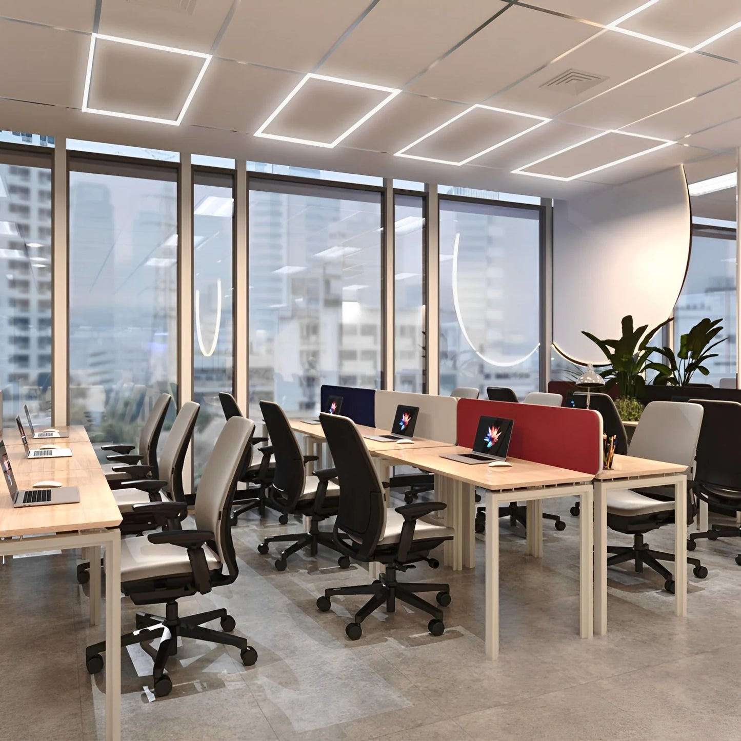 1x4 Grid Frame LED T-Bar Panel Selectable Wattage (20W/30W/40W) & CCT (3500K/4000K/5000K) with Lumens (2500/3750/5000), 0-10V Dimmable - UL & DLC Listed - Lumens Depot