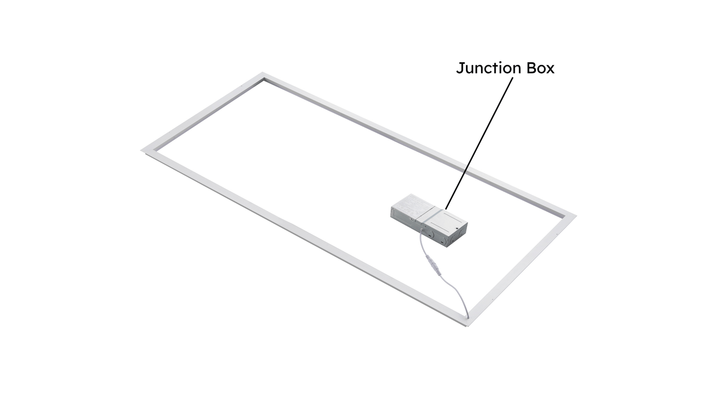 LED Grid Frame Ceiling Light, 60W/50W/40W, 2x4, Adjustable Watts & CCT,3000K-6500K, 7500 Lumens - Lumens Depot