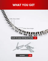 3D Neon Bend Flexible Aluminum Channel – 16.4ft (5M) Profile for LED Neon Rope Lights