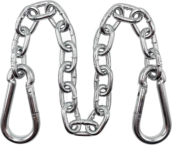 1.6ft Stainless Steel Hanging Chains with Carabiners – Secure Mounting Kit for UFO High Bay Lights - Lumens Depot