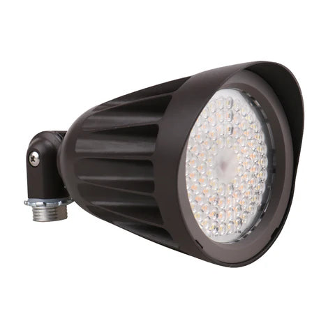 2nd Gen 25W LED Landscape Light - 3375 Lumens - 3000K-5000K CCT Adjustable - 120-277V - Ground Stake Mount - Bronze Housing - Lumens Depot