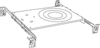 New Construction Mounting Plate for LED Recessed Lighting Kits, Adjustable Hanger Bars, Round Hole (2-3-4-6 Inch) Compatibility, Shallow Housing Support
