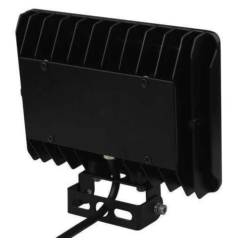 30W LED Flood Light - 3819 Lumens - 5000K Daylight - 100-277V - Yoke Mount - Black Housing - IP65 - UL & DLC Listed - Lumens Depot