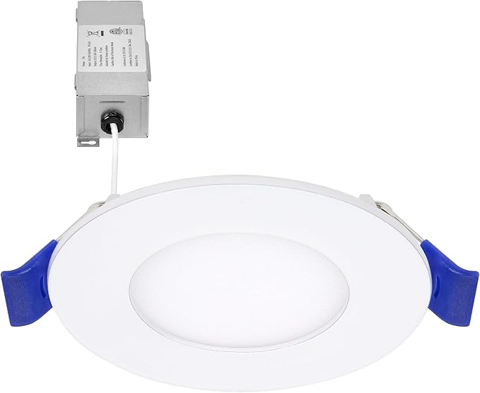 3" Flat Trim recessed Downlight with Junction Box, 8 Watts - Ultra-Slim, Adjustable 5 CCT Selector – Energy Star and ETL Certified - Lumens Depot
