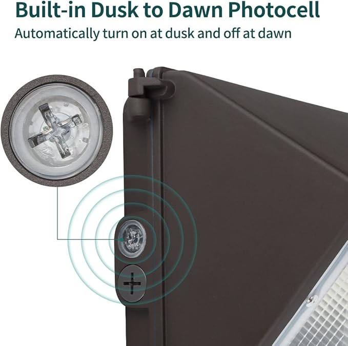 60W LED Wallpack, Selectable Wattage & CCT, 5600-8400LM, 120-277V, UL/DLC Listed - Lumens Depot
