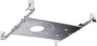 New Construction Mounting Plate for LED Recessed Lighting Kits, Adjustable Hanger Bars, Round Hole (2-3-4-6 Inch) Compatibility, Shallow Housing Support