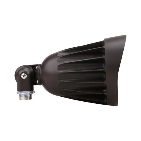 2nd Gen 25W LED Landscape Light - 3375 Lumens - 3000K-5000K CCT Adjustable - 120-277V - Ground Stake Mount - Bronze Housing - Lumens Depot