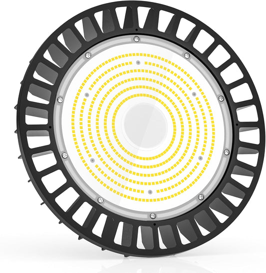 200W LED High Bay Light, 30,000 Lumens, 5000K, Dimmable, 100-277V, 5' Cable with US Plug, ETL Listed - Lumens Depot