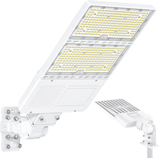 LED Parking Lot Light 400W/320W/240W, 5000K, 100-277VAC, Built-in Photocell, 3-in-1 Arm, UL DLC Listed, Outdoor Area & Tennis Court Lighting - Lumens Depot