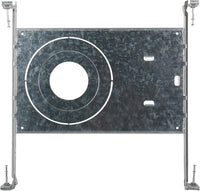 New Construction Mounting Plate for LED Recessed Lighting Kits, Adjustable Hanger Bars, Round Hole (2-3-4-6 Inch) Compatibility, Shallow Housing Support