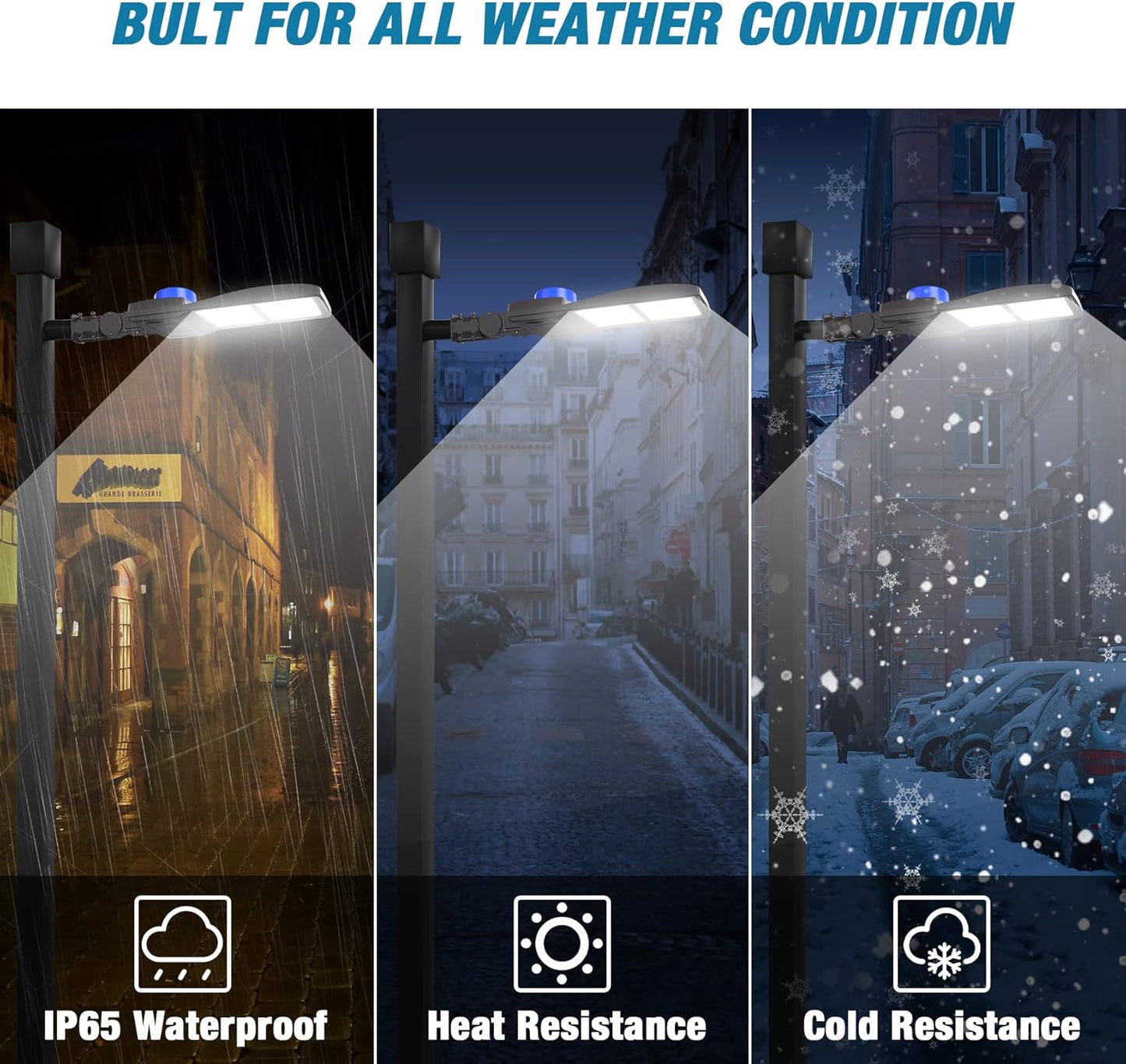 240 Watt Tunable LED Shoebox Light for Parking Lots | 100-277V AC, 5000K, Up to 180lm/w Dusk to Down Photocell Slip Fitter Mount - Lumens Depot