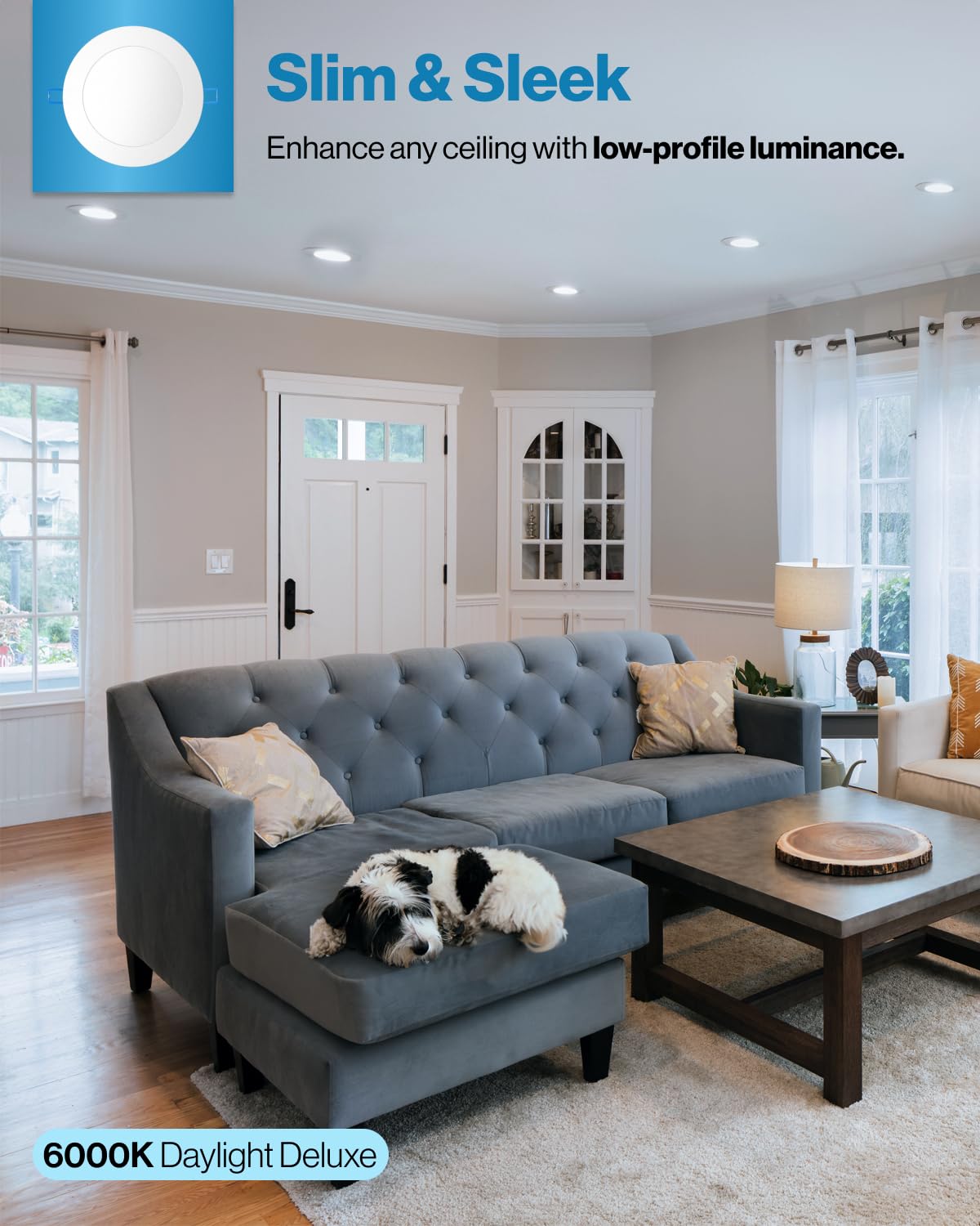 4-Inch Ultra-Slim LED Downlight, 5CCT, 10W, 650LM, Dimmable, ETL/Energy Star/T24 - Lumens Depot