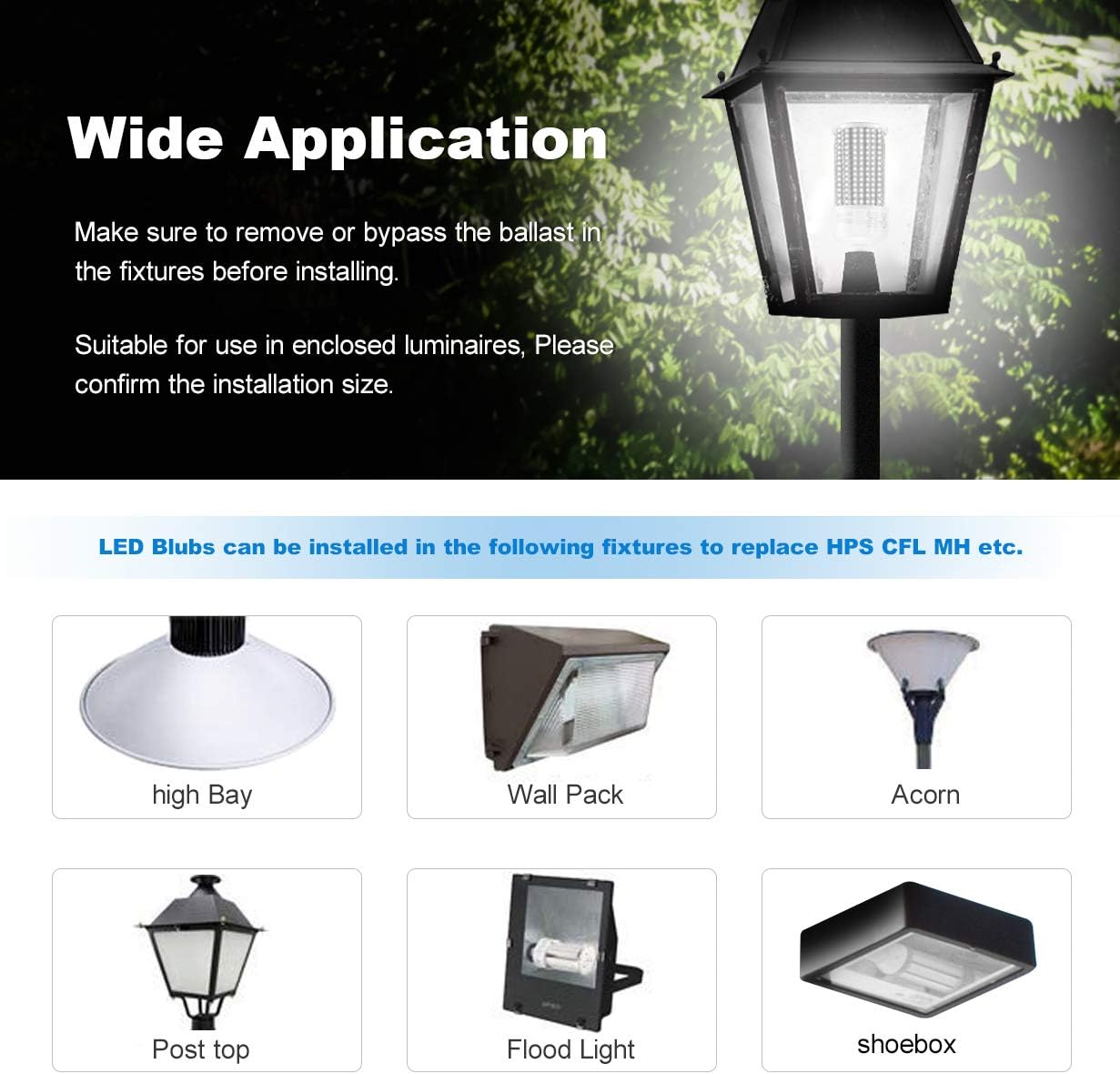 LED Corn Bulb, 125W, 400W HID Replacement, 17,500 Lumens, 5000K Daylight, E39 Base, 100-277 VAC - Lumens Depot
