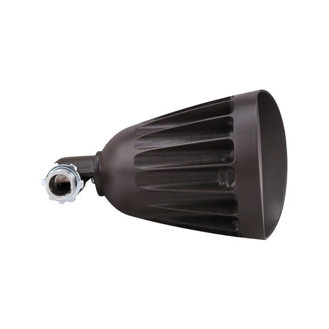 2nd Gen 25W LED Landscape Light - 3375 Lumens - 3000K-5000K CCT Adjustable - 120-277V - Ground Stake Mount - Bronze Housing - Lumens Depot
