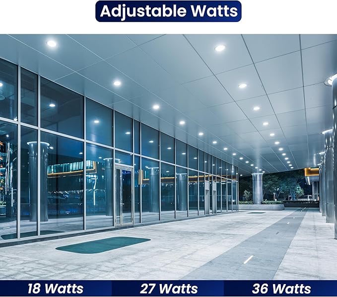 LED Recessed Downlight, 36W/27W/18W, 4000 Lumens, 2700K-5000K CCT Tunable, 120-347 VAC - Lumens Depot