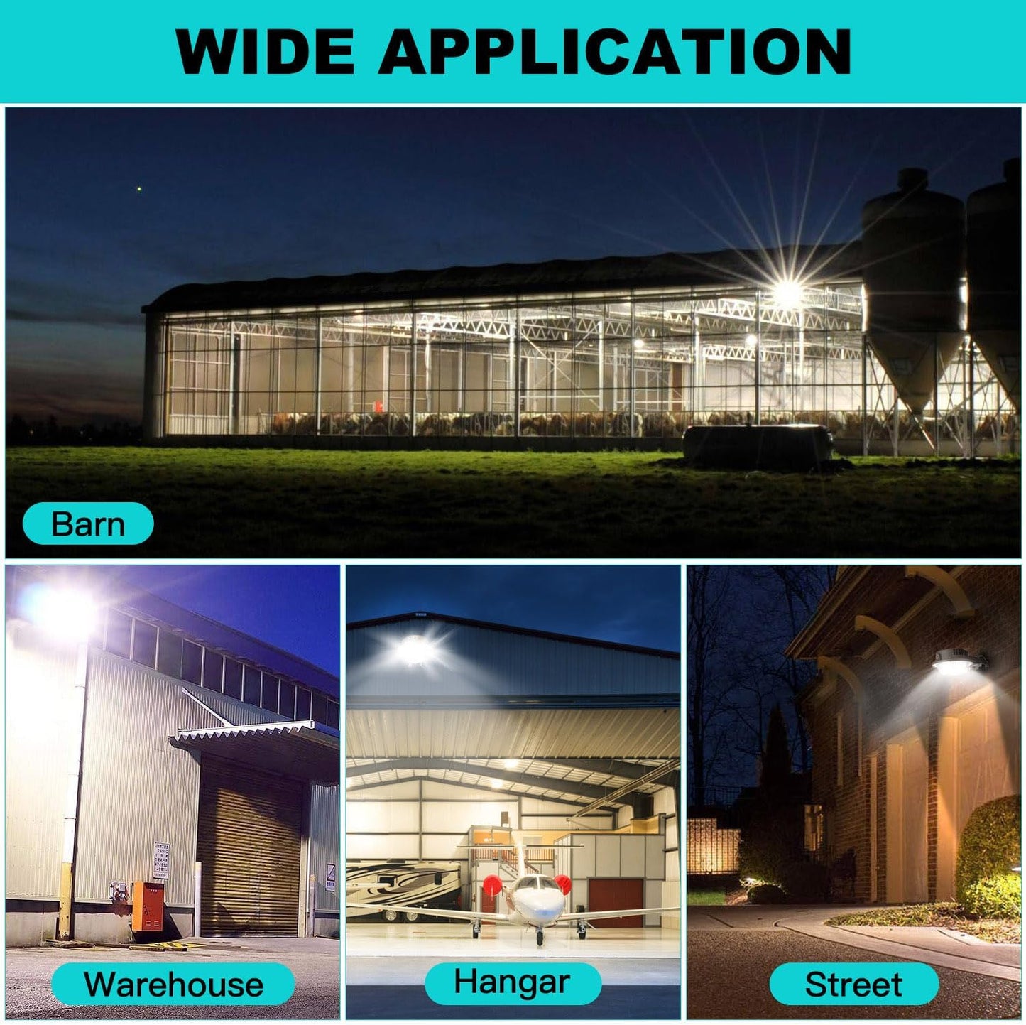 80W LED Barn Light with Photocell, 9600LM, 5000K Daylight, IP65 Waterproof, Wall Mount Outdoor Farm Security Light (100-277V AC) - Lumens Depot