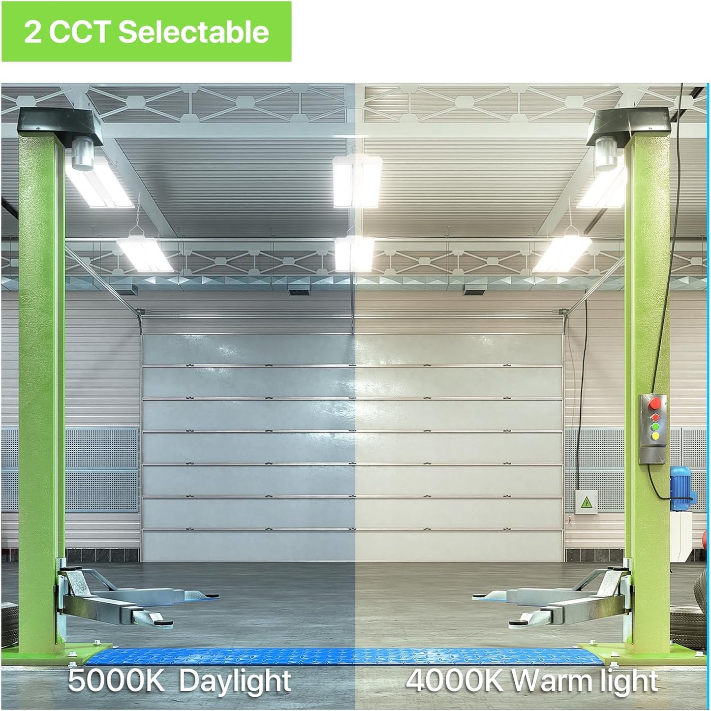 LED Linear High Bay Light-Twin Panel, 2ft, 170W, CCT 4000K/5000K, 22,950 Lumens, 120V-277 VAC - Lumens Depot