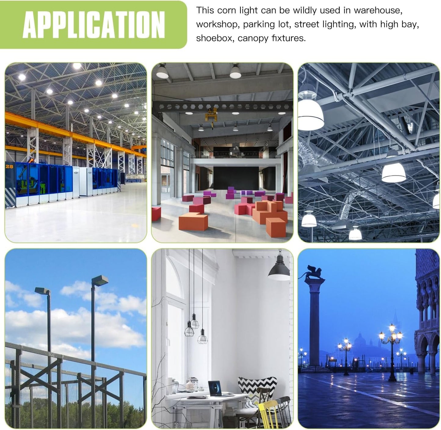 LED Corn Bulb, 100W, 15,000 lumens, 5000K, E39 Base, 277-480 VAC, 480 VAC HID Replacement - Lumens Depot