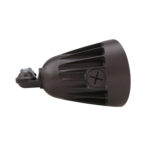 2nd Gen 25W LED Landscape Light - 3375 Lumens - 3000K-5000K CCT Adjustable - 120-277V - Ground Stake Mount - Bronze Housing - Lumens Depot