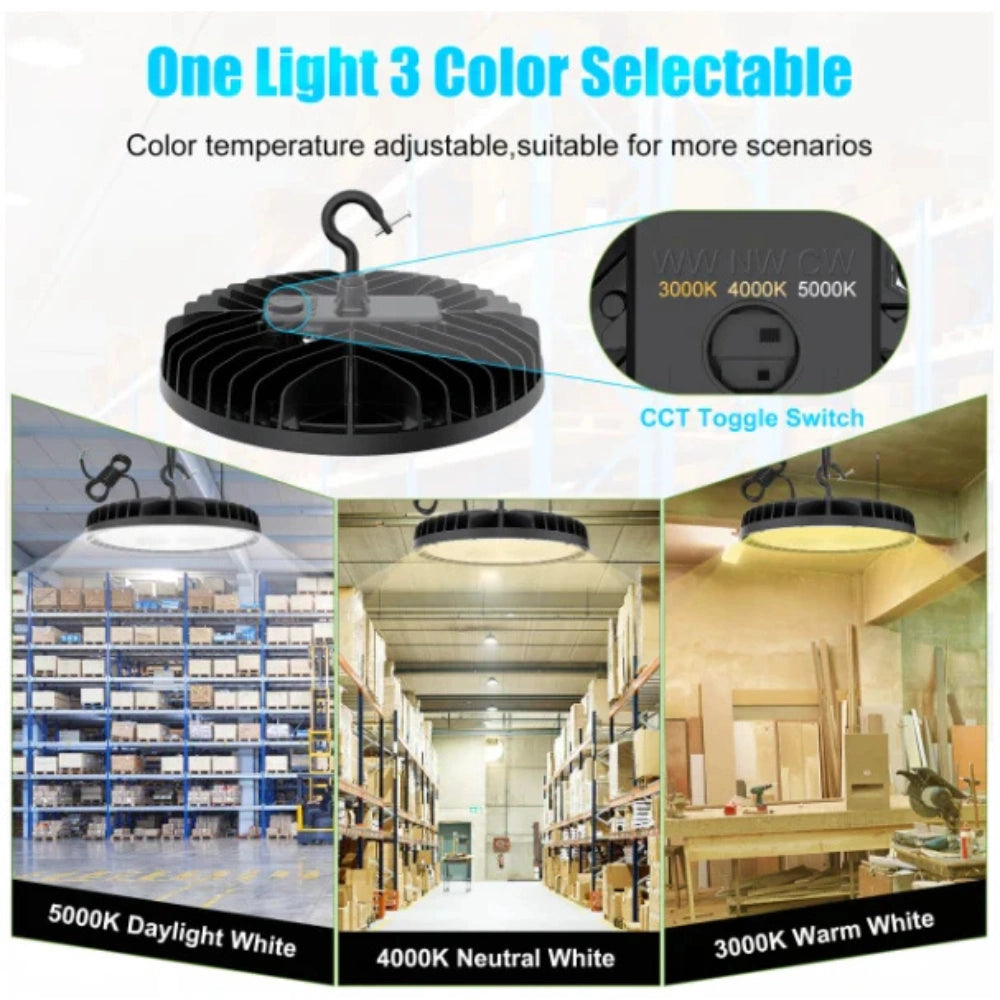 LED UFO High Bay Light, 240W, 5000K, 33,600 Lumens, 5000K, 100-277 VAC