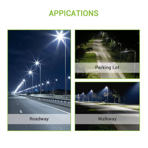 6th Gen Adjustable LED Area Light - 100W/120W/50W - Black Housing & Universal Bracket for Outdoor & Commercial Use - Lumens Depot