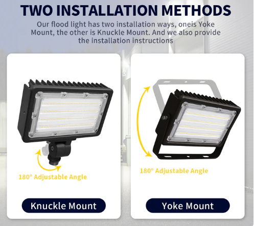 LED Flood Light with Wattage & CCT Selector, 80/90/100W, 9100-11700LM, 120-277V, UL/DLC Certified - Lumens Depot