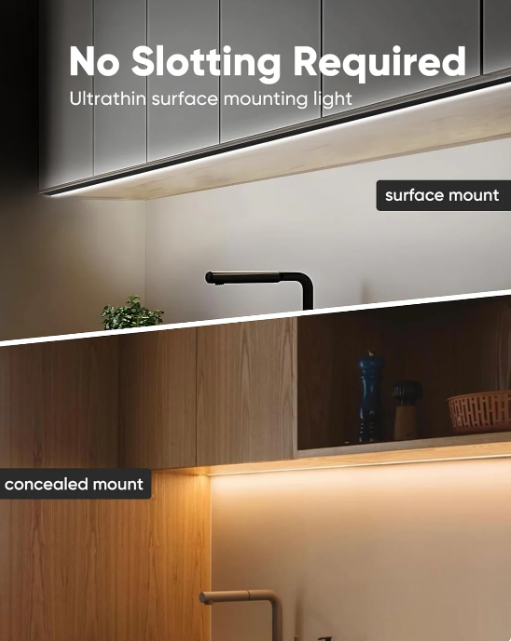 24V Anti-Glare Bright Cozy Under Cabinet LED Strip Free Cut 6000K Cool White - Black Shell - Lumens Depot