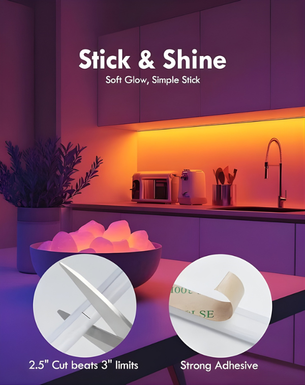 Smart LED Strip Light COB Neon 24V-Segment Colors, Voice Control with Alexa, Google Assistant