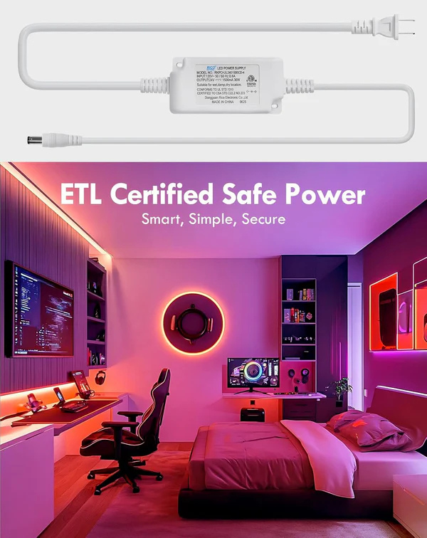Smart LED Strip Light COB Neon 24V-Segment Colors, Voice Control with Alexa, Google Assistant