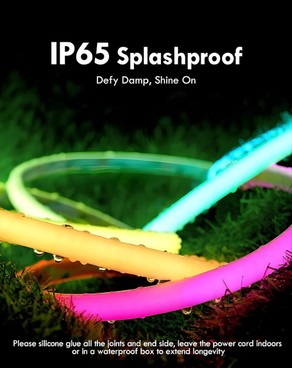 Smart LED Strip Light COB Neon 24V-Segment Colors, Voice Control with Alexa, Google Assistant