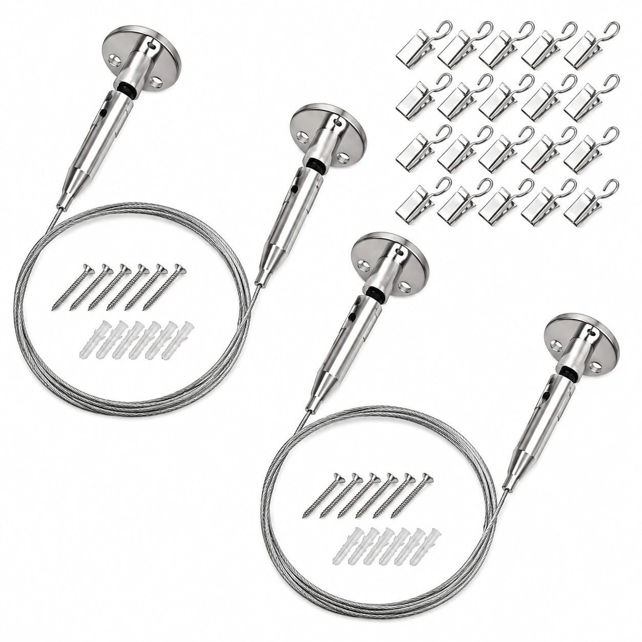 Suspended Mounting Kit (3FT) – 2pcs for VTL & VTW LED Fixtures - Clean Overhead Installation Solution