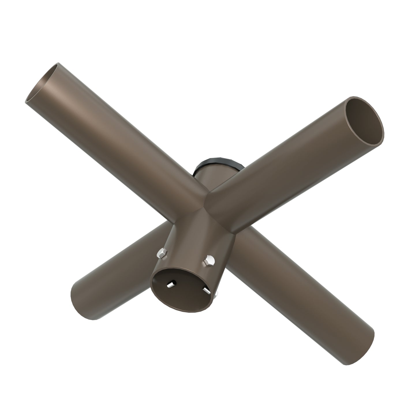 Quad Spoke Bracket 90° Arms, with 2 3/8'' Horizontal Tenon, Fit for 2.36'' round pole, Dark Bronze Color