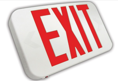 LED Compact Thermoplastic Exit Sign - 120/277V - Lumens Depot