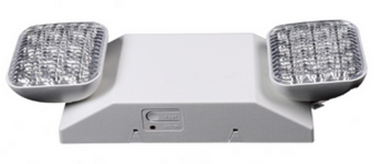 Dual LED Emergency Light with Battery Backup - Dual Voltage, 2.4W, 90-Minute Operation - Lumens Depot