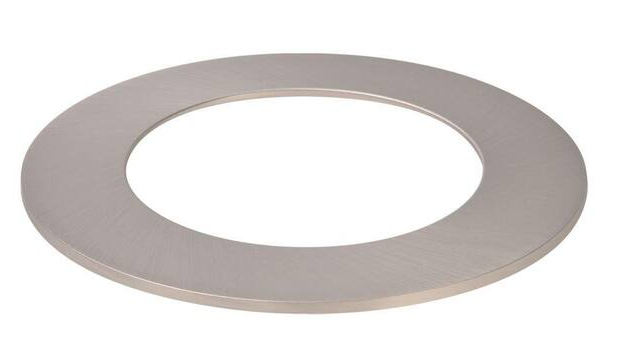 6-Inch Nickel LED Recessed Ceiling Light Designer Trim Ring - Lumens Depot